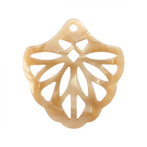 Resin pendant 40mm - Sand brown